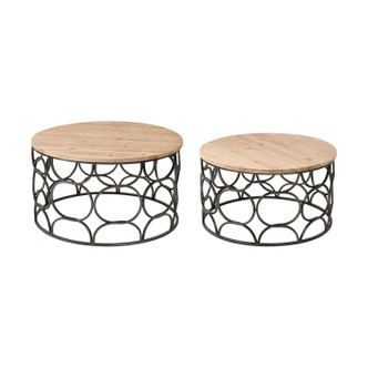ELK Home - 3200-246/S2 - Coffee Table - Billings - Natural Wood Aged Pewter Aged Pewter