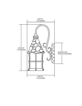 Rustica One Light Outdoor Wall Sconce in Antique Copper (45-385-AC)