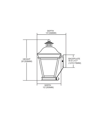 Landings Three Light Wall Sconce in Charcoal (45-5722-C)