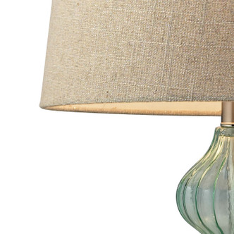 Smoked Glass LED Table Lamp in Light Green (45-D141-LED)