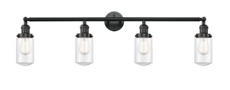 Innovations - 215-BK-G312 - Four Light Bath Vanity - Franklin Restoration - Matte Black