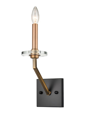 Innovations - 331-1W-BBG - One Light Wall Sconce - Raleigh - Black Brushed Brass