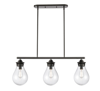 Innovations - 414-3I-BK-8SDY-LED - Three Light Island Pendant - Matte Black