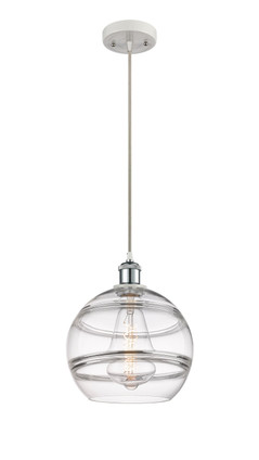 Innovations - 516-1P-WPC-G556-10CL - One Light Mini Pendant - Ballston - White Polished Chrome