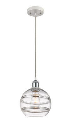 Innovations - 516-1P-WPC-G556-8CL - One Light Mini Pendant - Ballston - White Polished Chrome Innovations - 516-1P-WPC-G556-8CL - One Light Mini Pendant - Ballston - White Polished Chrome