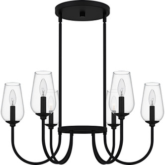 Viscount Six Light Chandelier in Matte Black (10-VSC5028MBK)