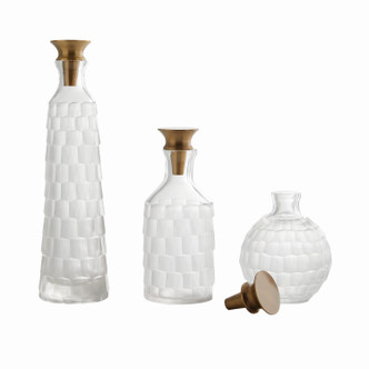 Arteriors - 4593 - Decanters Set of 3 - Macklin - Frosted Arteriors - 4593 - Decanters Set of 3 - Macklin - Frosted