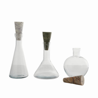 Arteriors - 4633 - Decanters Set of 3 - Oaklee - Clear