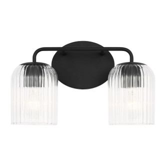 Generation Lighting - GLV1132MBK - Two Light Vanity - Eisele - Midnight Black Generation Lighting - GLV1132MBK - Two Light Vanity - Eisele - Midnight Black