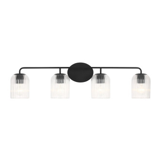 Generation Lighting - GLV1134MBK - Four Light Vanity - Eisele - Midnight Black Generation Lighting - GLV1134MBK - Four Light Vanity - Eisele - Midnight Black