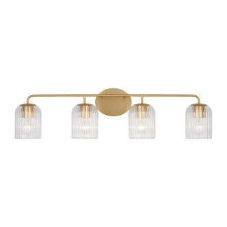 Generation Lighting - GLV1134SB - Four Light Vanity - Eisele - Satin Brass Generation Lighting - GLV1134SB - Four Light Vanity - Eisele - Satin Brass