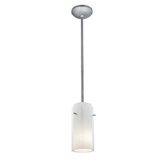 Access - 28033-3R-BS/CLOP - LED Pendant - Glass'n Glass Cylinder - Brushed Steel Access - 28033-3R-BS/CLOP - LED Pendant - Glass'n Glass Cylinder - Brushed Steel