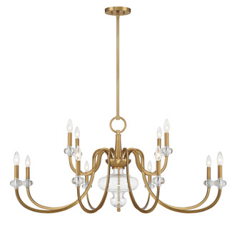 Savoy House - 1-5803-12-322 - 12 Light Chandelier - Bergdorf - Warm Brass