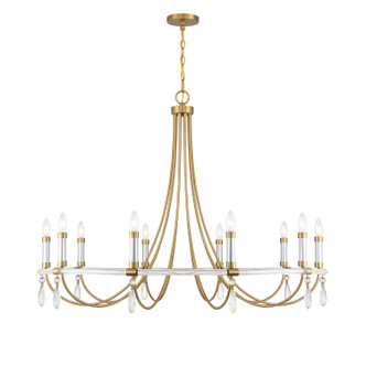 Savoy House - 1-7712-10-195 - Ten Light Chandelier - Mayfair - Warm Brass and Chrome