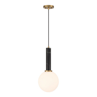 Savoy House - 7-2902-1-263 - One Light Pendant - Callaway - Black Marble with Warm Brass Savoy House - 7-2902-1-263 - One Light Pendant - Callaway - Black Marble with Warm Brass