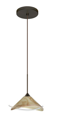 Besa - 1XT-181305-BR - One Light Pendant - Hoppi - Bronze
