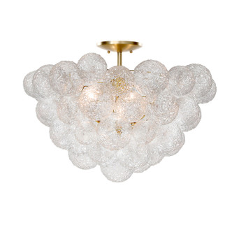 Terracotta Designs - F23101-4 - Four Light Flushmount - Seraphina - Burnished Brass