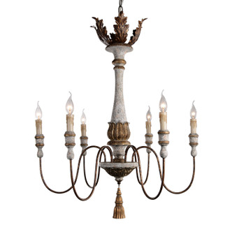 Terracotta Designs - H5101-6 - Six Light Chandelier - Calandra - French White w/Gold Accent Terracotta Designs - H5101-6 - Six Light Chandelier - Calandra - French White w/Gold Accent