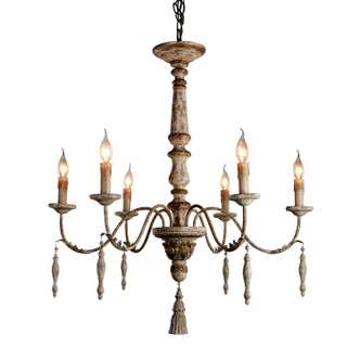 Terracotta Designs - H5105-6 - Six Light Chandelier - Maura - Washed White w/Gold Accent Terracotta Designs - H5105-6 - Six Light Chandelier - Maura - Washed White w/Gold Accent