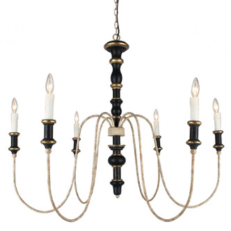Terracotta Designs - H8122-6BG - Six Light Chandelier - Karalea - Black/Gold