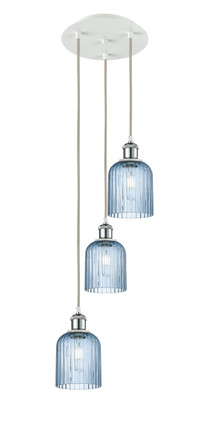 Innovations - 113B-3P-WPC-G559-5BL - Three Light Pendant - Ballston - White Polished Chrome