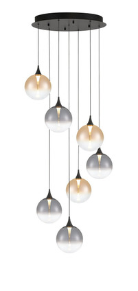 Eurofase - 48929-044 - Seven Light Chandelier - Black Eurofase - 48929-044 - Seven Light Chandelier - Black