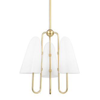 Hudson Valley - 7173-AGB - Three Light Chandelier - Slate Hill - Aged Brass Hudson Valley - 7173-AGB - Three Light Chandelier - Slate Hill - Aged Brass