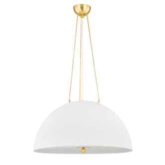 Hudson Valley - MDS1101-AGB/WP - Four Light Pendant - Chiswick - Aged Brass/White Plaster Hudson Valley - MDS1101-AGB/WP - Four Light Pendant - Chiswick - Aged Brass/White Plaster