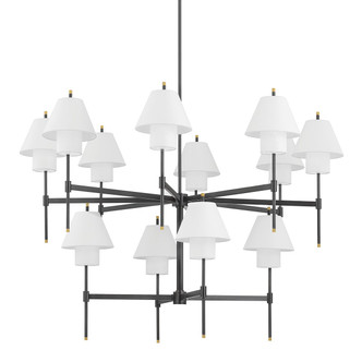 Hudson Valley - PI1899812-AGB/DB - 12 Light Chandelier - Glenmoore - Aged Brass