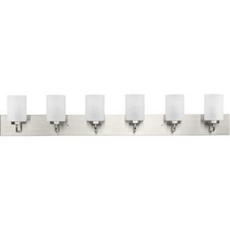 Progress Lighting - P300421-009 - Six Light Bath - Merry - Brushed Nickel Progress Lighting - P300421-009 - Six Light Bath - Merry - Brushed Nickel