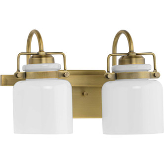 Progress Lighting - P300439-163 - Two Light Bath - Fessler - Vintage Brass Progress Lighting - P300439-163 - Two Light Bath - Fessler - Vintage Brass