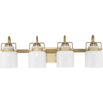 Progress Lighting - P300441-163 - Four Light Bath - Fessler - Vintage Brass Progress Lighting - P300441-163 - Four Light Bath - Fessler - Vintage Brass