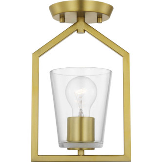 Progress Lighting - P350258-191 - One Light Semi Flush Mount - Vertex - Brushed Gold Progress Lighting - P350258-191 - One Light Semi Flush Mount - Vertex - Brushed Gold