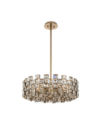 Allegri - 036655-038-FR001 - Eight Light Pendant - Piazze - Brushed Champagne Gold Allegri - 036655-038-FR001 - Eight Light Pendant - Piazze - Brushed Champagne Gold