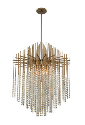 Allegri - 037655-038-FR001 - Six Light Pendant - Estrella - Brushed Champagne Gold Allegri - 037655-038-FR001 - Six Light Pendant - Estrella - Brushed Champagne Gold