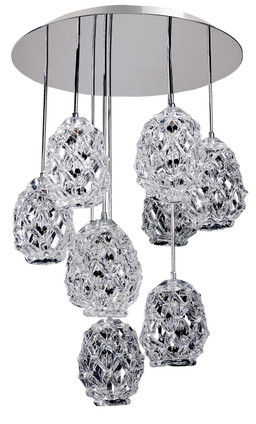 Allegri - 11108-010-FR000 - Nine Light Pendant - Veronese - Chrome Allegri - 11108-010-FR000 - Nine Light Pendant - Veronese - Chrome