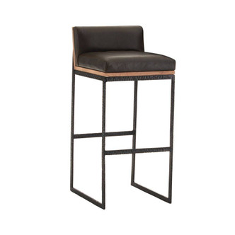 Arteriors - 2094 - Bar Stool - Marmont - Graphite Leather Arteriors - 2094 - Bar Stool - Marmont - Graphite Leather