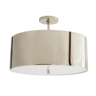 Arteriors - 49269 - Three Light Semi-Flush Mount - Tarbell - Polished Nickel Arteriors - 49269 - Three Light Semi-Flush Mount - Tarbell - Polished Nickel