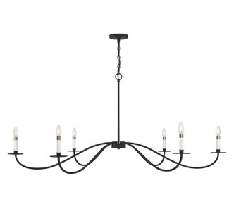 Meridian - M100105MBK - Six Light Chandelier - Matte Black Meridian - M100105MBK - Six Light Chandelier - Matte Black