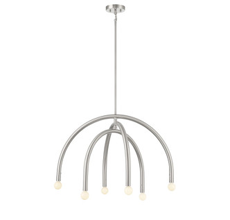 Meridian - M100115BN - Six Light Chandelier - Brushed Nickel Meridian - M100115BN - Six Light Chandelier - Brushed Nickel