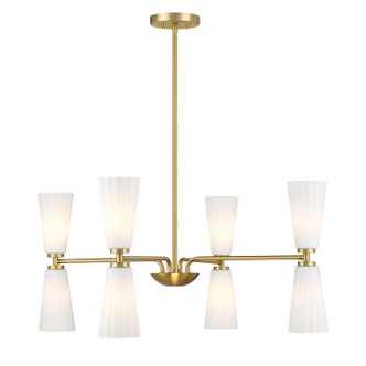 Meridian - M100126NB - Eight Light Chandelier - Natural Brass Meridian - M100126NB - Eight Light Chandelier - Natural Brass