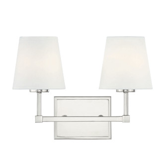 Meridian - M80052PN - Two Light Bathroom Vanity Light - Polished Nickel Meridian - M80052PN - Two Light Bathroom Vanity Light - Polished Nickel