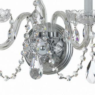 Traditional Crystal Three Light Wall Sconce (1033-CH-CL-S) Traditional Crystal Three Light Wall Sconce (1033-CH-CL-S)