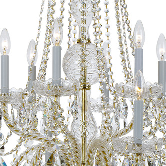 Traditional Crystal 12 Light Chandelier (1112-PB-CL-MWP)