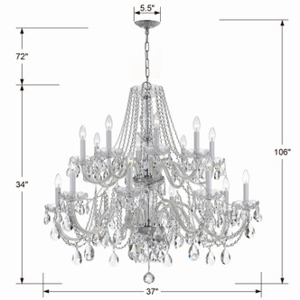 Traditional Crystal 16 Light Chandelier (1139-CH-CL-MWP) Traditional Crystal 16 Light Chandelier (1139-CH-CL-MWP)