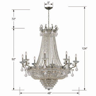 Majestic 20 Light Chandelier (1488-HB-CL-SAQ)
