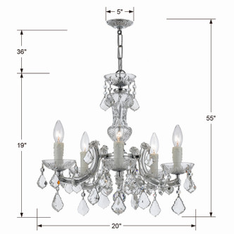 Maria Theresa Five Light Mini Chandelier (4376-CH-CL-S) Maria Theresa Five Light Mini Chandelier (4376-CH-CL-S)