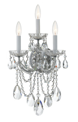 Crystorama - 4423-CH-CL-MWP - Three Light Wall Sconce - Maria Theresa - Polished Chrome Crystorama - 4423-CH-CL-MWP - Three Light Wall Sconce - Maria Theresa - Polished Chrome