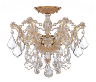 Crystorama - 4430-GD-CL-S - Three Light Semi Flush Mount - Maria Theresa - Gold Crystorama - 4430-GD-CL-S - Three Light Semi Flush Mount - Maria Theresa - Gold