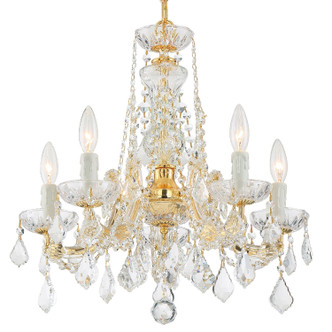 Maria Theresa Five Light Chandelier (4476-GD-CL-SAQ) Maria Theresa Five Light Chandelier (4476-GD-CL-SAQ)